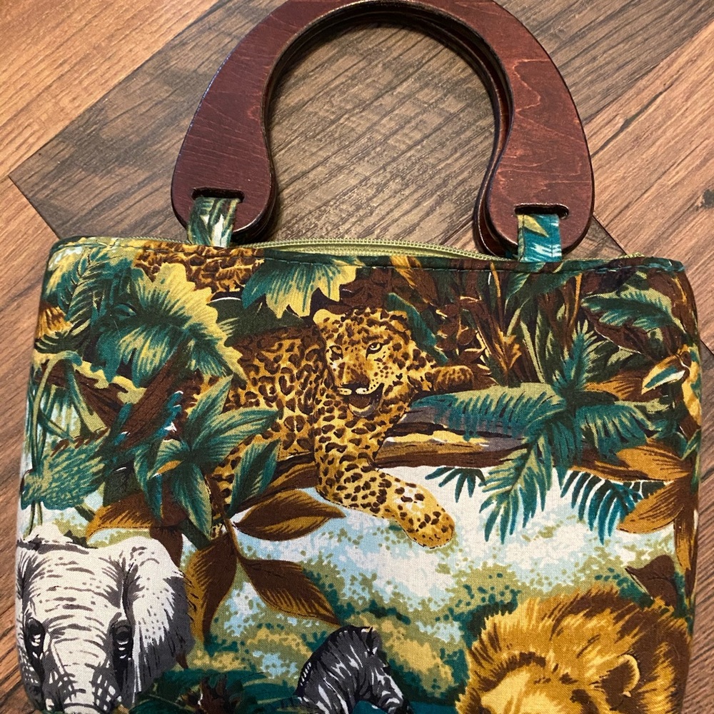 2 vintage animal print bags.  Selling as a set.